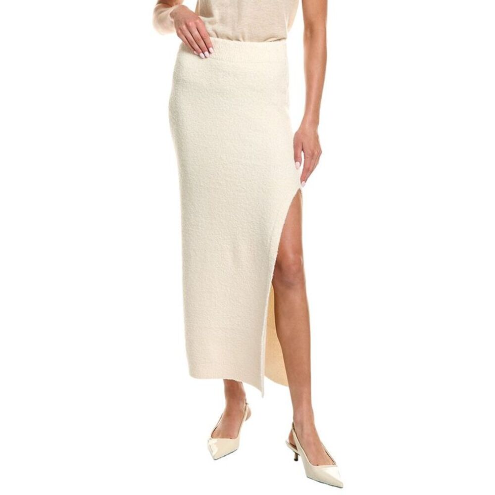 525 America Womens  Boucle Maxi Skirt, White